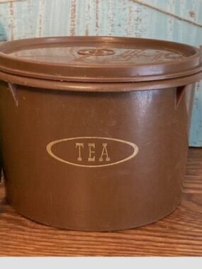 Tupperware Brown Tea Canister